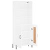 vidaXL Visoka omara bela 69,5x34x180 cm inženirski les