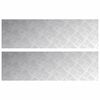 vidaXL Stopnice Pravokotna 2 pcs srebrna 100 x 30 cm Aluminij