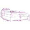 vidaXL Otomanski posteljni okvir z vzmetnicami siv 160x200 cm blago
