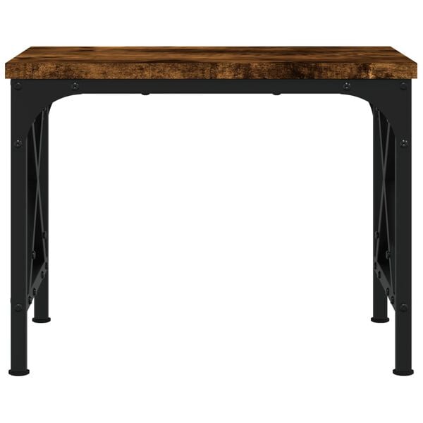 vidaXL Stojalo za tiskalnik dimljen hrast 40x30x31 cm inženirski les