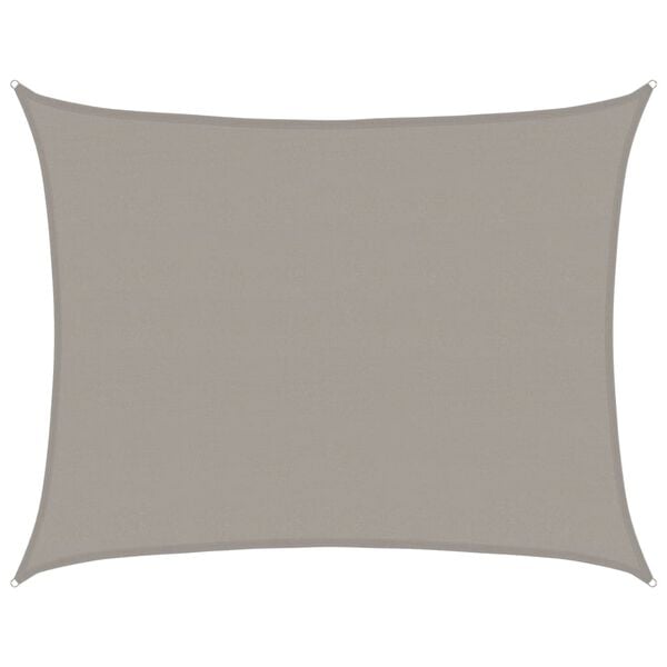 vidaXL Senčno jadro 160 g/m&sup2; pravokotno svetlo sivo 6x7 m HDPE