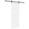vidaXL Drsna vrata ORKDAL Bela in črna 83 x 232 cm Trdna borovina