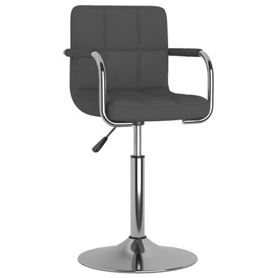 vidaXL Barski stolček temno sivo blago