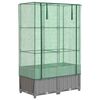 vidaXL Visoka greda s prevleko za rastlinjak videz ratana 80x40x138 cm