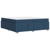 vidaXL Konstrukcija postelje z vzmetnico Modra 200 x 200 cm blago