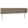 vidaXL Vzglavje z u&scaron;esi taupe 183x23x78/88 cm blago