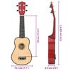 vidaXL Otro&scaron;ki ukulele soprano s torbo naravna 23"