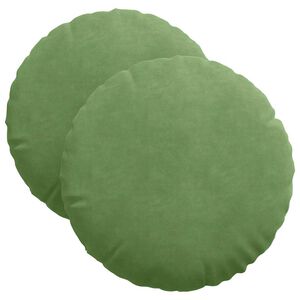 vidaXL Sedežne blazine 2 pcs Svetlo zelena &Oslash; 40 x 13 cm Žamet