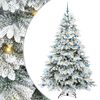 vidaXL Umestno božično drevo med 300 LED Bela 210 cm PE in PVC