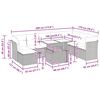 vidaXL Vrtna sedežna garnitura z blazinami 9-delna črn ratan/akacija