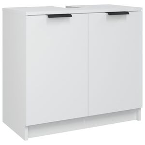 vidaXL Kopalni&scaron;ka omarica bela 64,5x33,5x59 cm konstruiran les