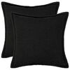 vidaXL Prevleka za blazino 2 pcs HOUTEN Črna 70 x 70 cm Boucl&eacute;