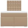 vidaXL Box spring postelja z vzmetnico kapučino 120x200cm umetno usnje