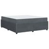 vidaXL Konstrukcija postelje z vzmetnico Temno siva 180 x 200 cm blago