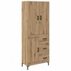 vidaXL Visok predalnik Umetni hrast 69,5 x 34 x 180 cm Inženirski les