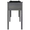 vidaXL Korito s podlogo sive barve 161x45x76 cm trden les jelke