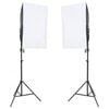 vidaXL Komplet za foto studio z lučmi, ozadjem in odbojnikom