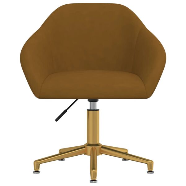 vidaXL Vrtljivi jedilni stoli 4 kosi rjav žamet