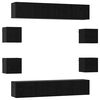 vidaXL Komplet TV omaric 8 pcs 80 x 30 x 30 cm Črni hrast