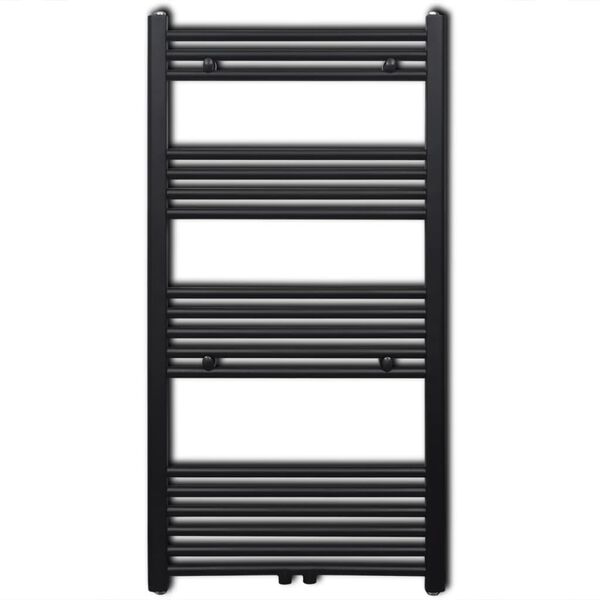 Kopalni&scaron;ki cevni radiator za centralno ogrevanje raven 600x1160 mm črn