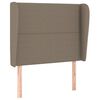 vidaXL Vzglavje z u&scaron;esi taupe 103x23x118/128 cm blago