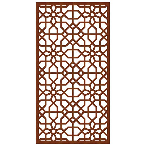 vidaXL Vrtna stenska dekoracija 105x55 cm corten jeklo mavra