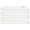 vidaXL Vrtno cvetlično korito belo 110x40x23 cm trdna borovina
