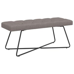 vidaXL Klop s gumbnim oblazinjenjem Taupe 110 x 40 x 46 cm Blago