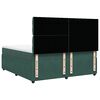 vidaXL Box spring postelja z vzmetnico temno zelena 200x200 cm žamet