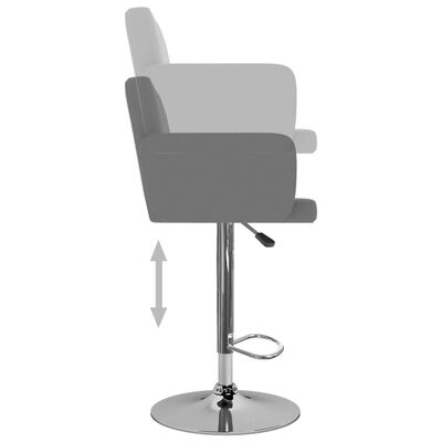 vidaXL Barski stolčki 2 kosa sivo umetno usnje