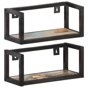 vidaXL Stenske police 2 kosa 40 cm trden predelan les