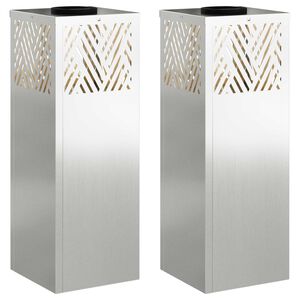 vidaXL Solarno LED svetilo za pot 2 kos Toplo bela 18 x 18 x 50 cm