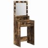vidaXL Toaletna mizica Dimljeni oreh 50 x 41 x 135 cm Konstruiran les