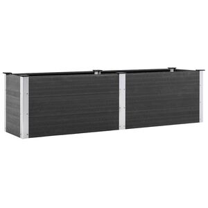 vidaXL Visoka greda 200x50x54 cm WPC siva