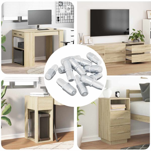 vidaXL Polica Peg 12 pcs srebrna 7 x 16 mm elezo