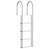vidaXL 4-stopnična dok ladja srebrna 45 &times;11,5 &times;162 cm Aluminij