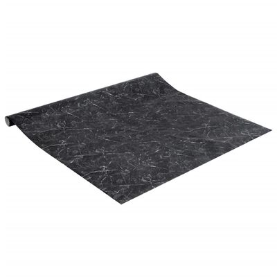 vidaXL Nalepka za pohištvo samolepilna marmor črna 90x500 cm PVC