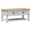 vidaXL Klubska miza Bela 100 x 48 x 45 cm Trdna borovina
