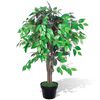 vidaXL Umetno Drevo Fikus v Loncu 90 cm