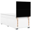 vidaXL Box spring postelja z vzmetnico bela 90x200 cm umetno usnje