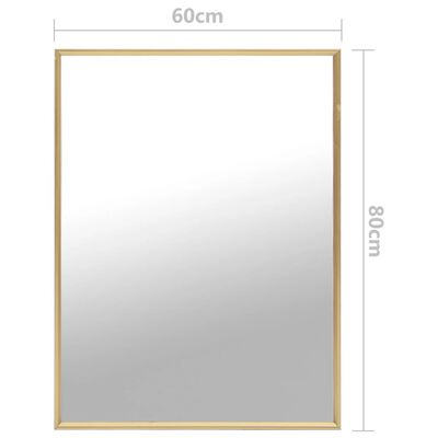 vidaXL Ogledalo zlato 80x60 cm