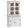 vidaXL Strani &scaron;al CORONA Bela 100 x 48,5 x 179 cm Masivno borovo les