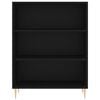 vidaXL Visoka komoda črna 69,5x34x180 cm inženirski les