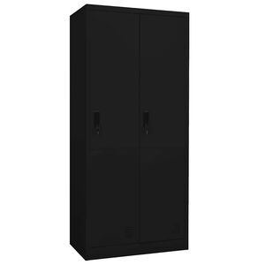 vidaXL Garderobna omara črna 80x50x180 cm jeklo