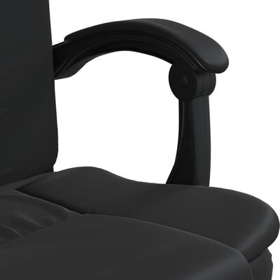 vidaXL Pisarniški stol črno umetno usnje