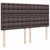 vidaXL Box spring postelja z vzmetnico temno rjav 200x200 cm blago
