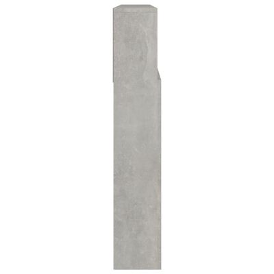 vidaXL Vzglavna omarica betonsko siva 220x19x103,5 cm