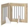 vidaXL Zložljivo pasje vrata s stojali 2 pcs Sonoma hrast 120,5 cm