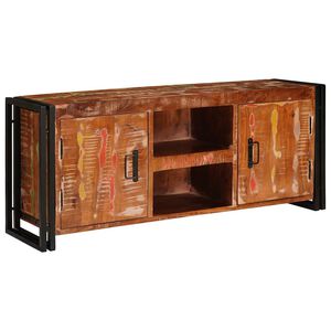 vidaXL TV omarica večbarvno 120 x 33 x 50 cm trden predelan les