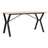 vidaXL Jedilna miza Y okvir 140x80x75 cm trdna borovina jeklo